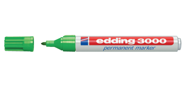Viltstift edding 3000 rond 1.5-3mm lichtgroen