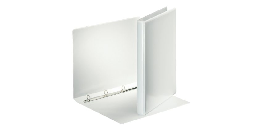 Classeur panorama Esselte A4 4 anneaux méc-D 20mm PP blanc