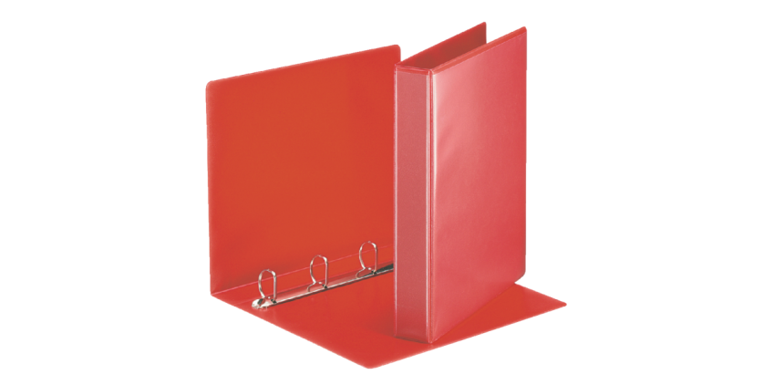 Presentatieringband Esselte panorama A4 4-rings D-mechaniek 20mm PP rood