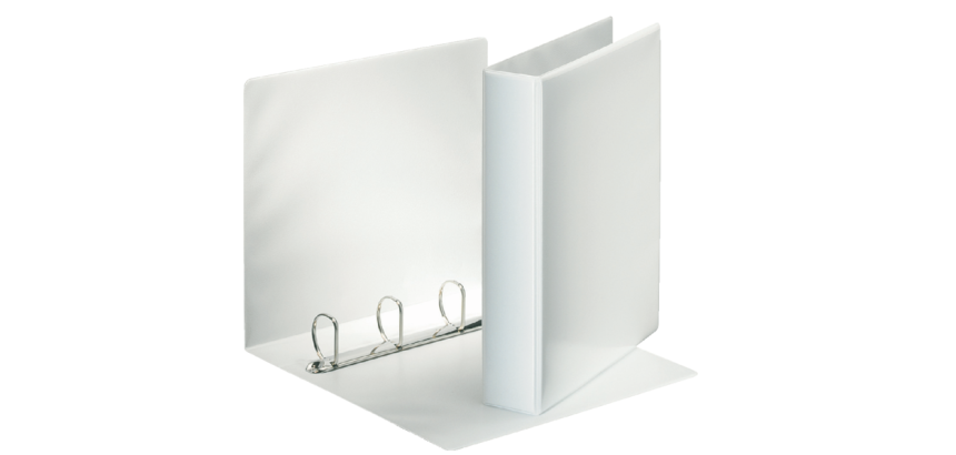 Esselte Panorama Binder A4 4 Ring Mechanism D 25mm PP White