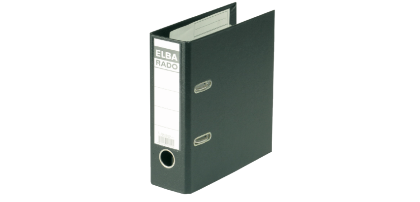<strong>Elba Rado Plast A5 Hochformat 75mm PVC schwarz Ordner</strong>