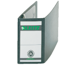 Classeur Leitz A6 paysage 77mm carton noir marbré