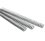 Peigne métallique GBC 8mm US/21 anneaux A4 argent 100 pièces