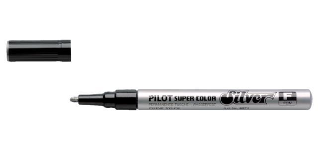 Marqueur PILOT Super Color ogive Fin argent