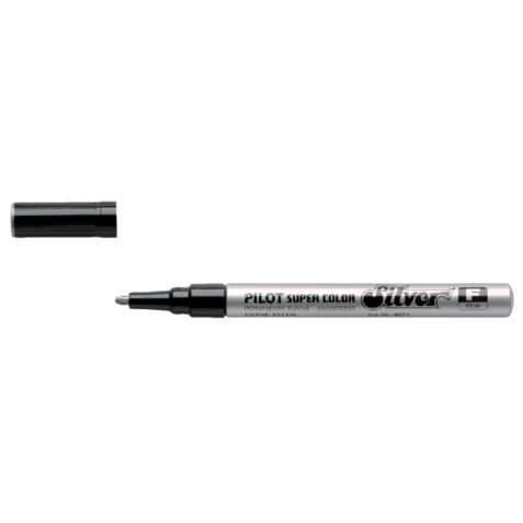Viltstift PILOT Super Color lakmarker fijn zilver