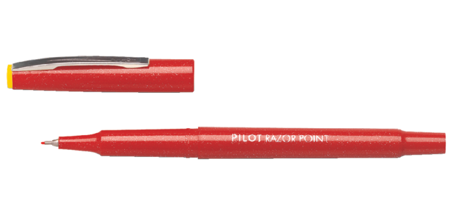 Fineliner PILOT Razor Point fijn rood