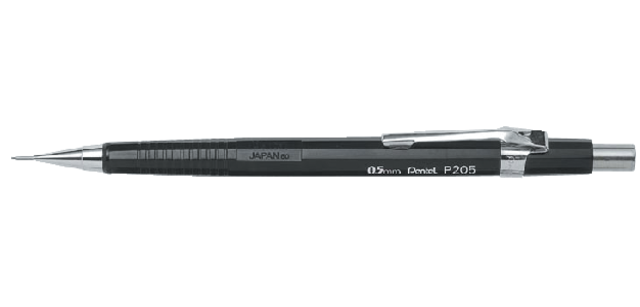 Vulpotlood Pentel P205 HB 0.5mm zwart