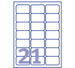 Etiquette Avery L6023REV-25 63,5x38,1mm amovible blanc 525 pcs