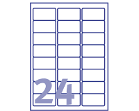Etiket Avery J8159-25 63.5x33.9mm wit 600stuks