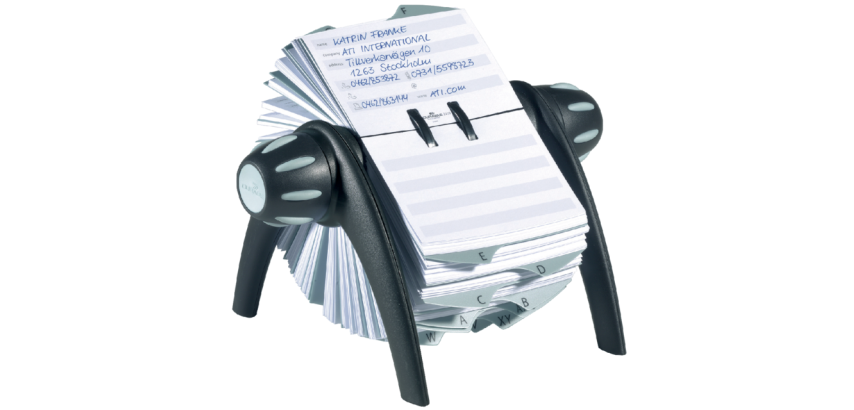 Drehendes Datei-Teleindex-Klappsystem