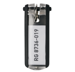 Durable sleutelhanger Key Clip, zwart, pak van 6 stuks