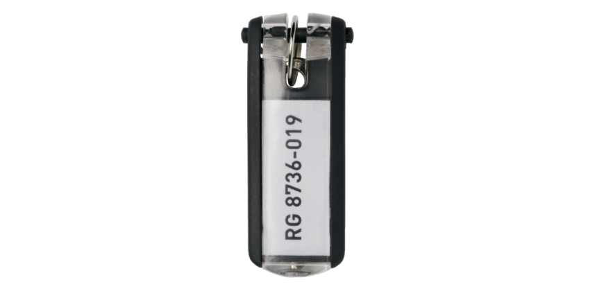 Durable porte-clés Key Clip, noir, paquet de 6 pièces