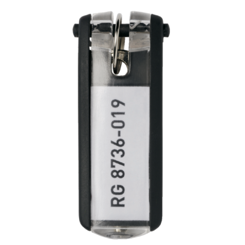 Durable porte-clés Key Clip, noir, paquet de 6 pièces