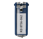 Durable Key Clip keychain, blue, pack of 6 pieces