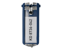 Durable porte-clés Key Clip, bleu, paquet de 6 pièces