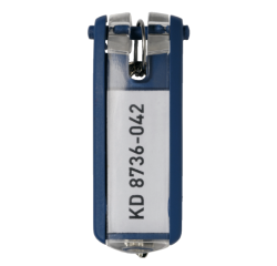 Durable sleutelhanger Key Clip, blauw, pak van 6 stuks