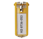 Durable sleutelhanger Key Clip, geel, pak van 6 stuks