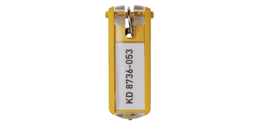 Durable porte-clés Key Clip, jaune, paquet de 6 pièces