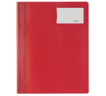 Haltbare Lamellenmappe A4 PVC mit Etikettenhalter rot