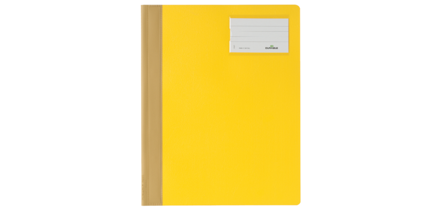Durable Sichthefter mit Lamelle A4 PVC gelb mit Beschriftungsschild