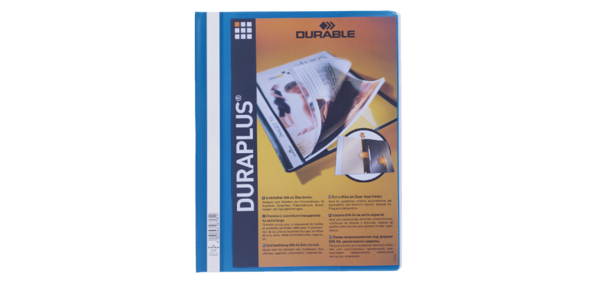 Snelhechtmap Durable Duraplus A4 blauw