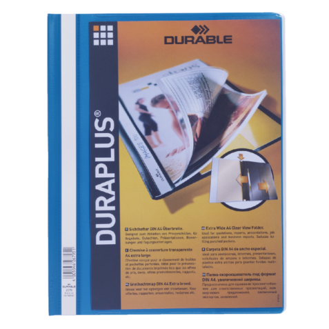 Snelhechtmap Durable Duraplus A4 blauw