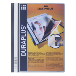 Snelhechtmap Durable Duraplus A4 grijs