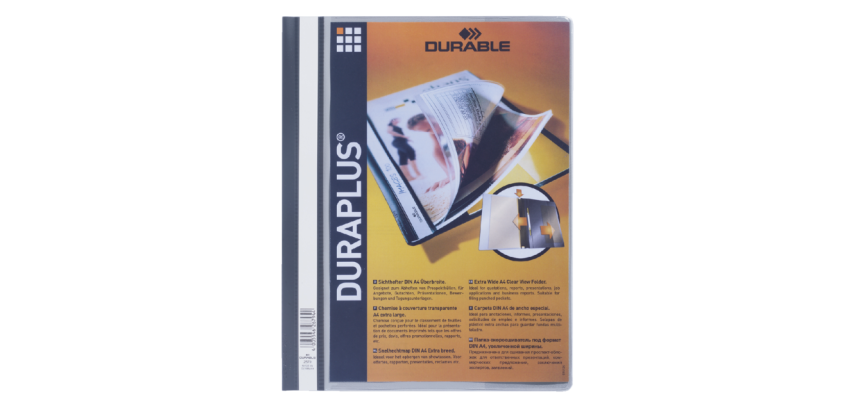 Snelhechtmap Durable Duraplus A4 grijs