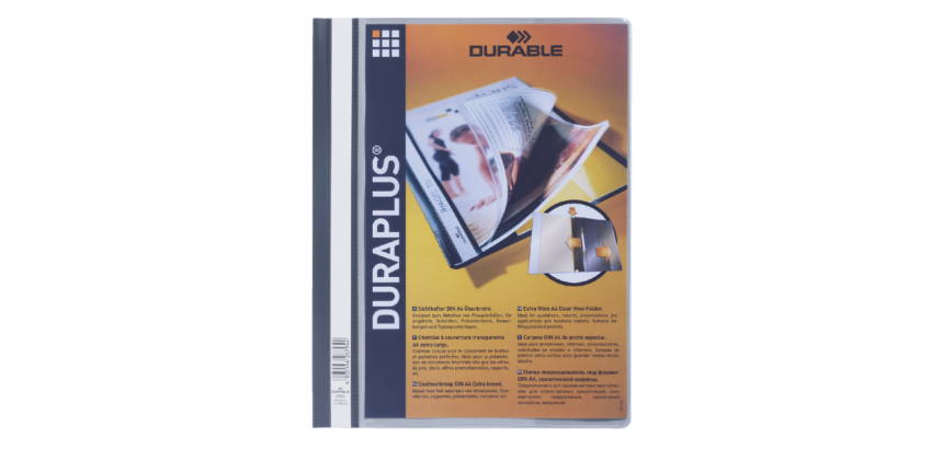 <strong>Haltbare Lamellenmappe Duraplus A4 grau</strong>
