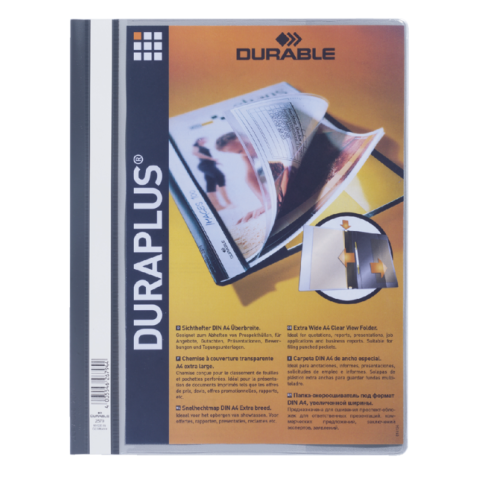 Chemise à lamelle Durable Duraplus A4 gris