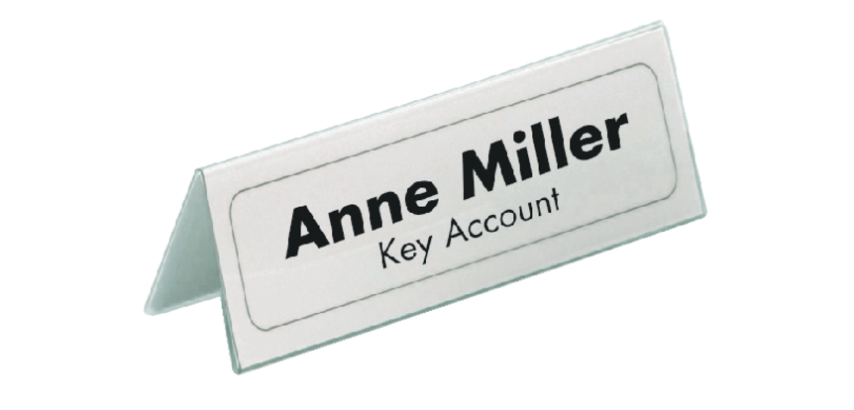 Durable Name Holder 8050 61x150mm transparent