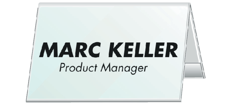 Durable name badge 8051 52x100mm transparent