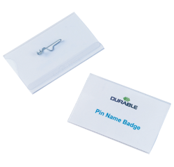 Badge Durable 8004 avec épingle 54x90mm