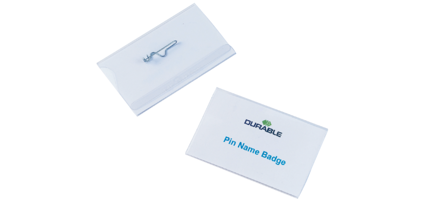 Durable Badge 8004 with Pin 54x90mm