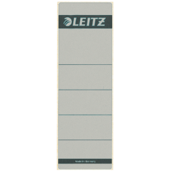 Rugetiket Leitz breed/kort 62x192mm zelfklevend grijs 10 stuks