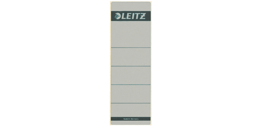 Leitz Large 62x192mm Adhesive Spine Labels Gray 10 Pieces