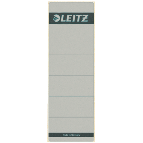 Etiquette dorsale Large Leitz 62x192mm autocollante gris