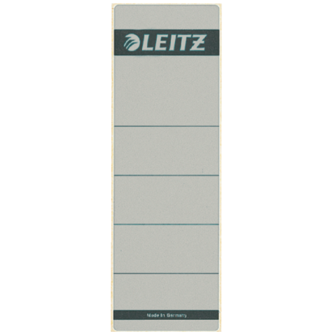 Rugetiket Leitz breed/kort 62x192mm zelfklevend grijs 10 stuks