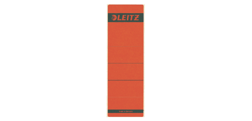 Etiquette dorsale Leitz Large/courte 62x192mm adhésive rouge 10 pièces