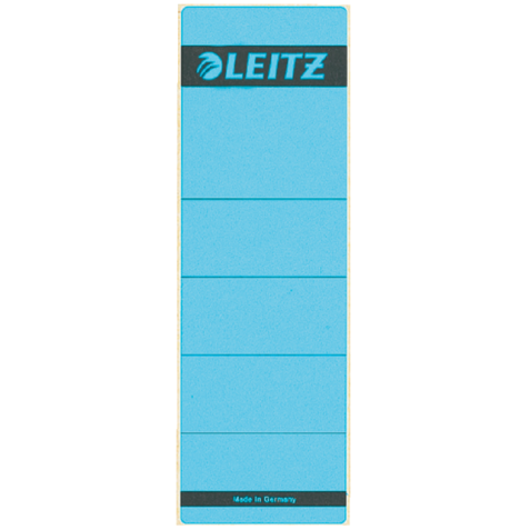 Rugetiket Leitz breed/kort 62x192mm zelfklevend blauw 10 stuks