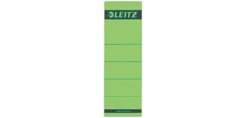 Leitz adhesive spine label Large/short 62x192mm green 10 pieces
