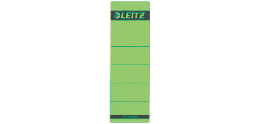 Rugetiket Leitz breed/kort 62x192mm zelfklevend groen 10 stuks