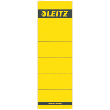 Rugetiket Leitz breed/kort 62x192mm zelfklevend geel 10 stuks