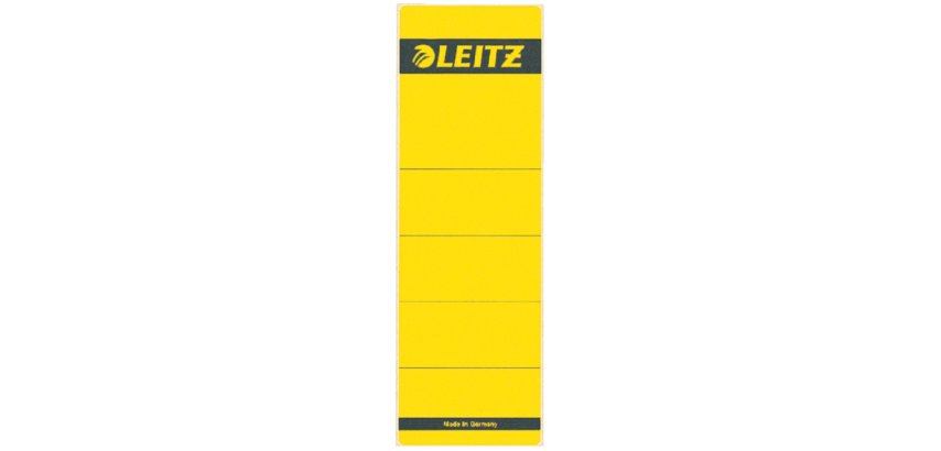 Etiquette dorsale Leitz Large/courte 62x192mm adhésive jaune 10 pièces