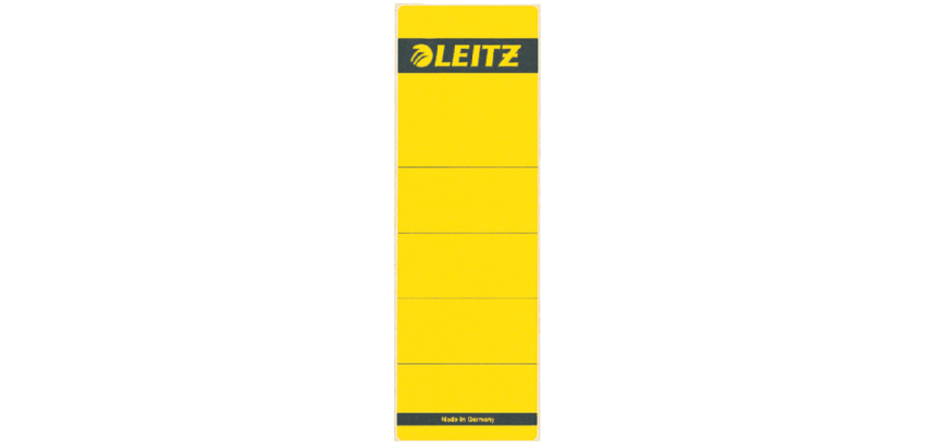 Leitz Spine Label Large/Short 62x192mm Adhesive Yellow 10 Pieces