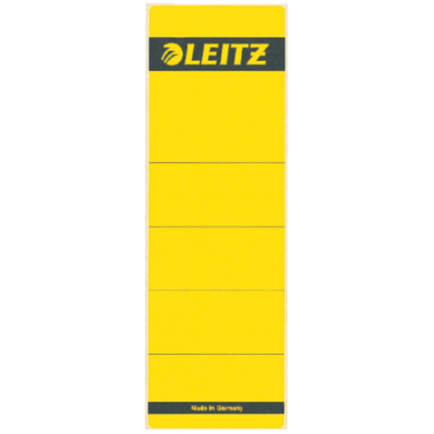 Rugetiket Leitz breed/kort 62x192mm zelfklevend geel 10 stuks