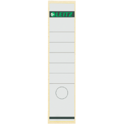 Rugetiket Leitz breed/lang 62x285mm zelfklevend wit 10 stuks