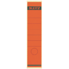 Rugetiket Leitz breed/lang 62x285mm zelfklevend rood 10 stuks