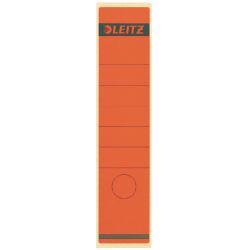 Rugetiket Leitz breed/lang 62x285mm zelfklevend rood 10 stuks