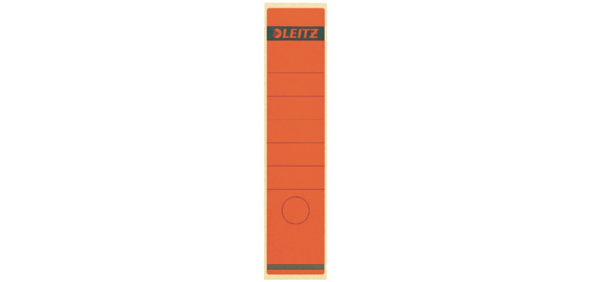 Rugetiket Leitz breed/lang 62x285mm zelfklevend rood 10 stuks